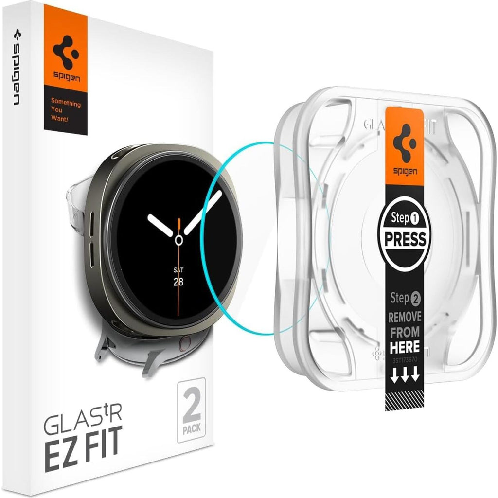 Tempered Glass Samsung Galaxy Watch 9 / 8 44mm Spigen GLAS.tR EZ Fit Αντιχαρακτικό Γυαλί Προστασίας Οθόνης 2 Τεμάχια - Clear 