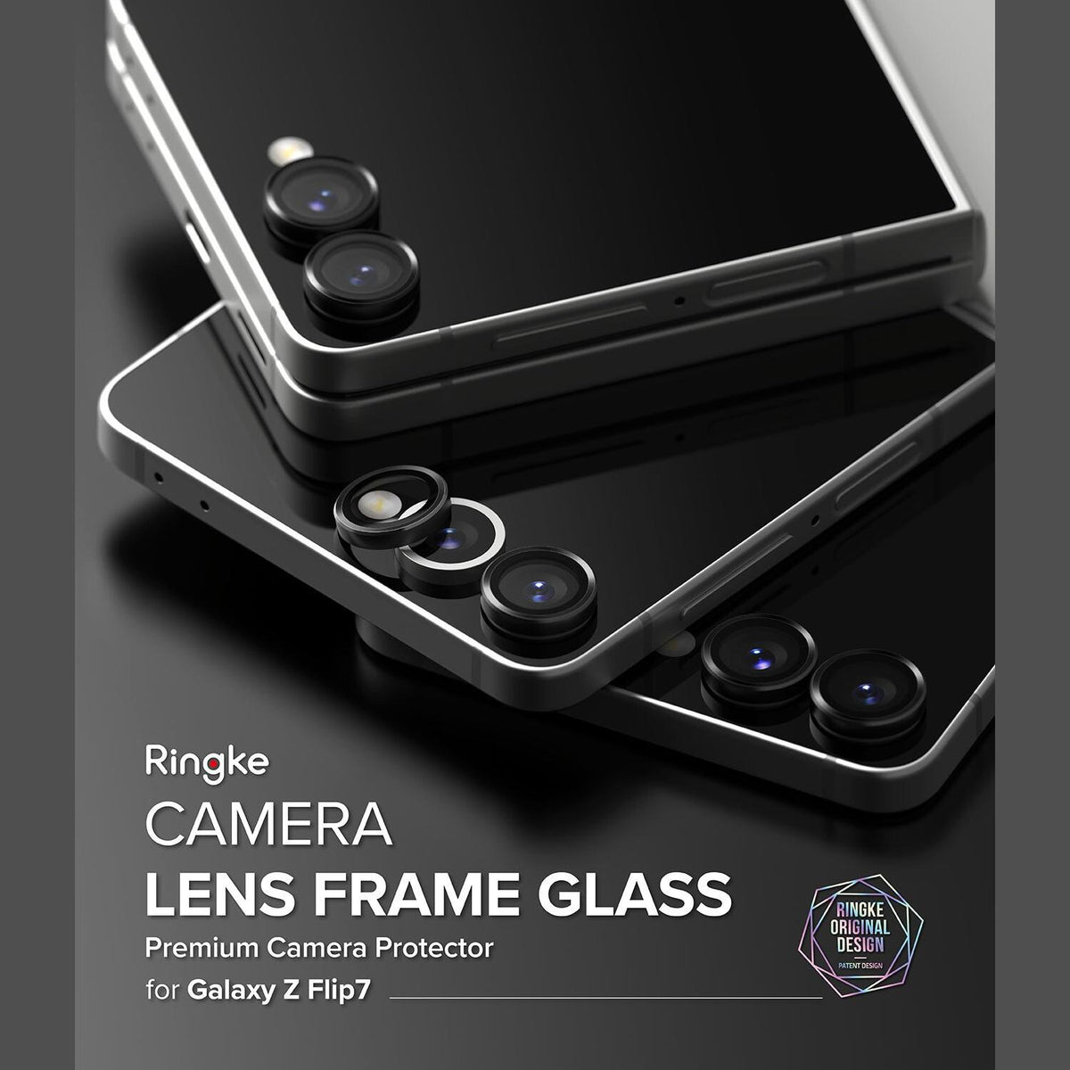 Tempered Glass Samsung Galaxy Z Flip7 Ringke Camera Lens Frame Glass Αντιχαρακτικό Γυαλί Προστασίας για Φακό Κάμερας 2 Τεμάχι