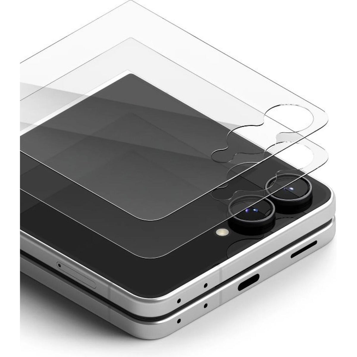 Tempered Glass Samsung Galaxy Z Flip8 Ringke Cover Display Pro Αντιχαρακτικό Γυαλί Προστασίας Εξωτερικής Οθόνης 2 Τεμάχια - C