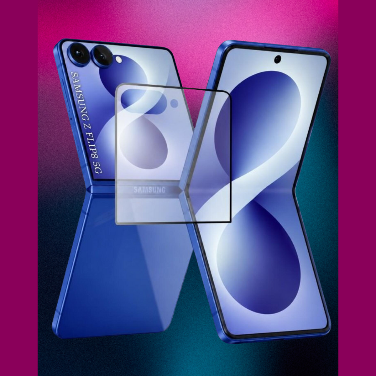 Tempered Glass Samsung Galaxy Z Flip8 Techsuit 111D Full Glue Full Face Αντιχαρακτικό Γυαλί Προστασίας Εξωτερικής Οθόνης - Bl