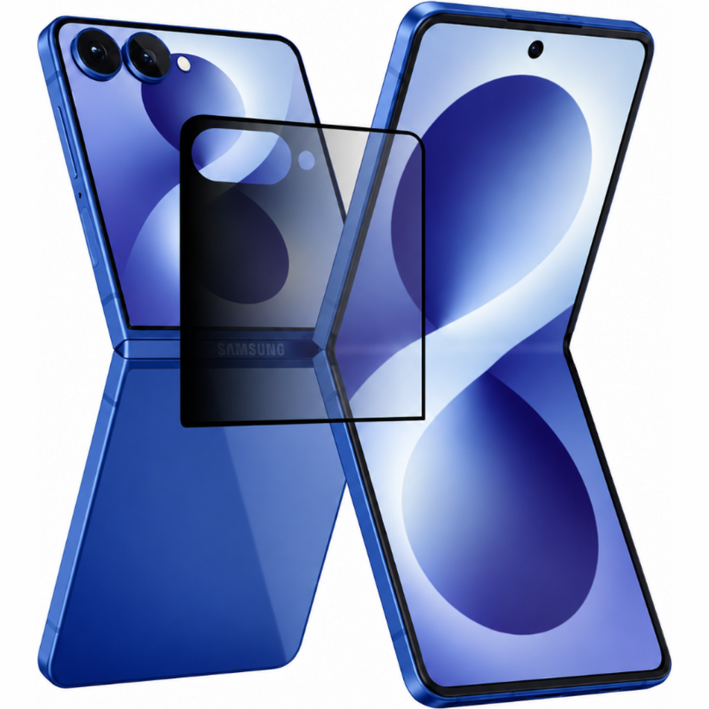 Tempered Glass Samsung Galaxy Z Flip8 Techsuit 111D Privacy Full Glue Full Face Αντιχαρακτικό Γυαλί Προστασίας Απορρήτου Εξωτ