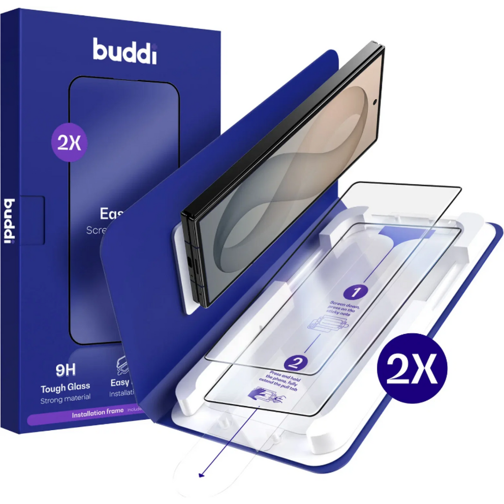 Tempered Glass Samsung Galaxy Z Fold8 Ultra Buddi Easy Fit Full Face Αντιχαρακτικό Γυαλί Προστασίας Εξωτερικής Οθόνης 2 Τεμάχ