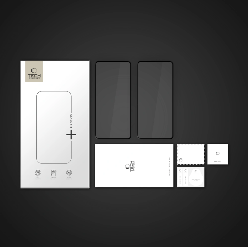 Tempered Glass Xiaomi Poco F7 Tech-Protect Glass Fit+ Full Face Αντιχαρακτικό Γυαλί Προστασίας Οθόνης 2 Τεμάχια - Black (5906