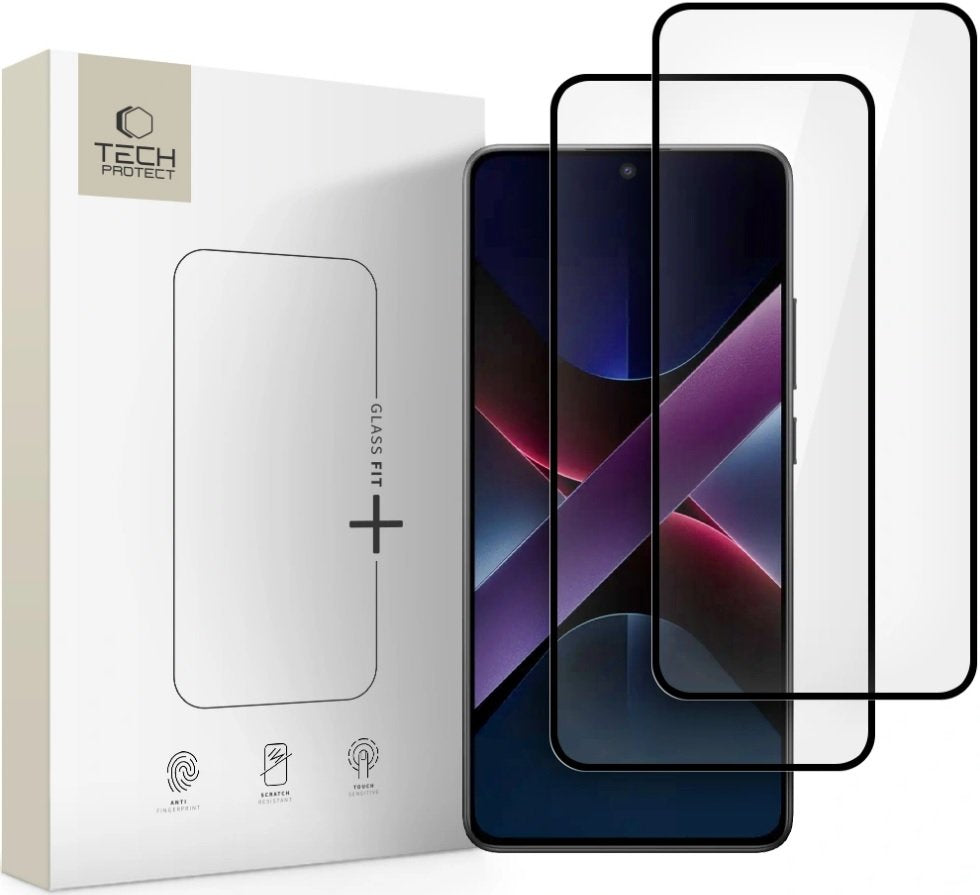 Tempered Glass Xiaomi Poco X7 Pro Tech-Protect Glass Fit+ Full Face Αντιχαρακτικό Γυαλί Προστασίας Οθόνης 2 Τεμάχια - Black (