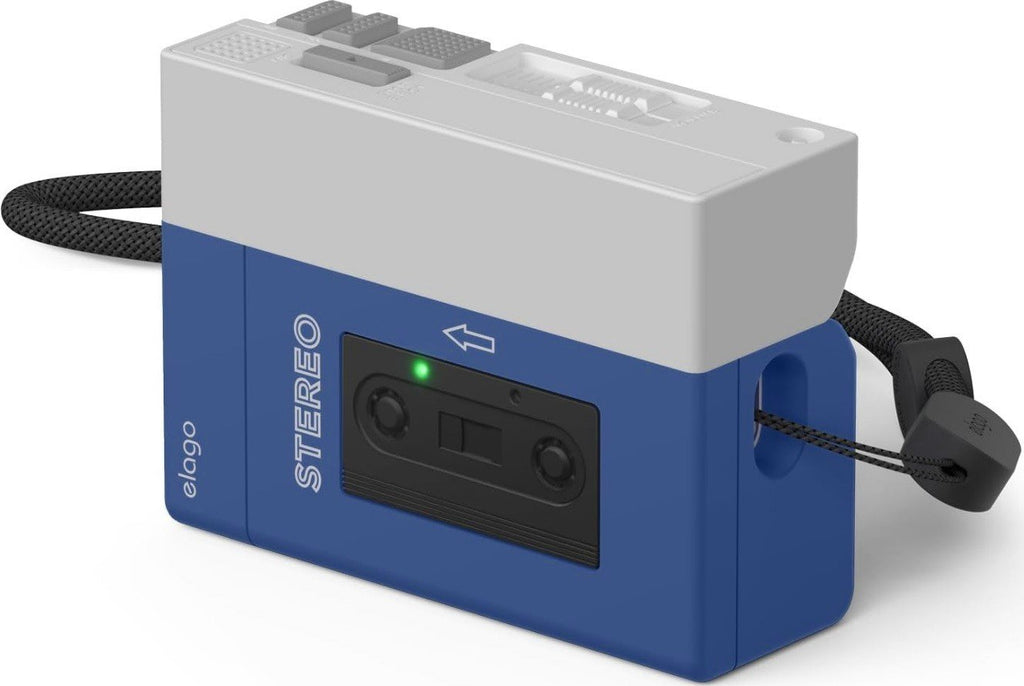 Θήκη AirPods Pro 2nd Gen Elago Cassette Player Case Σιλικόνης με Λουράκι Χειρός - Blue (EAPP2C-CST-BL)