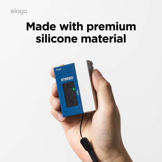Θήκη AirPods Pro 2nd Gen Elago Cassette Player Case Σιλικόνης με Λουράκι Χειρός - Blue (EAPP2C-CST-BL)