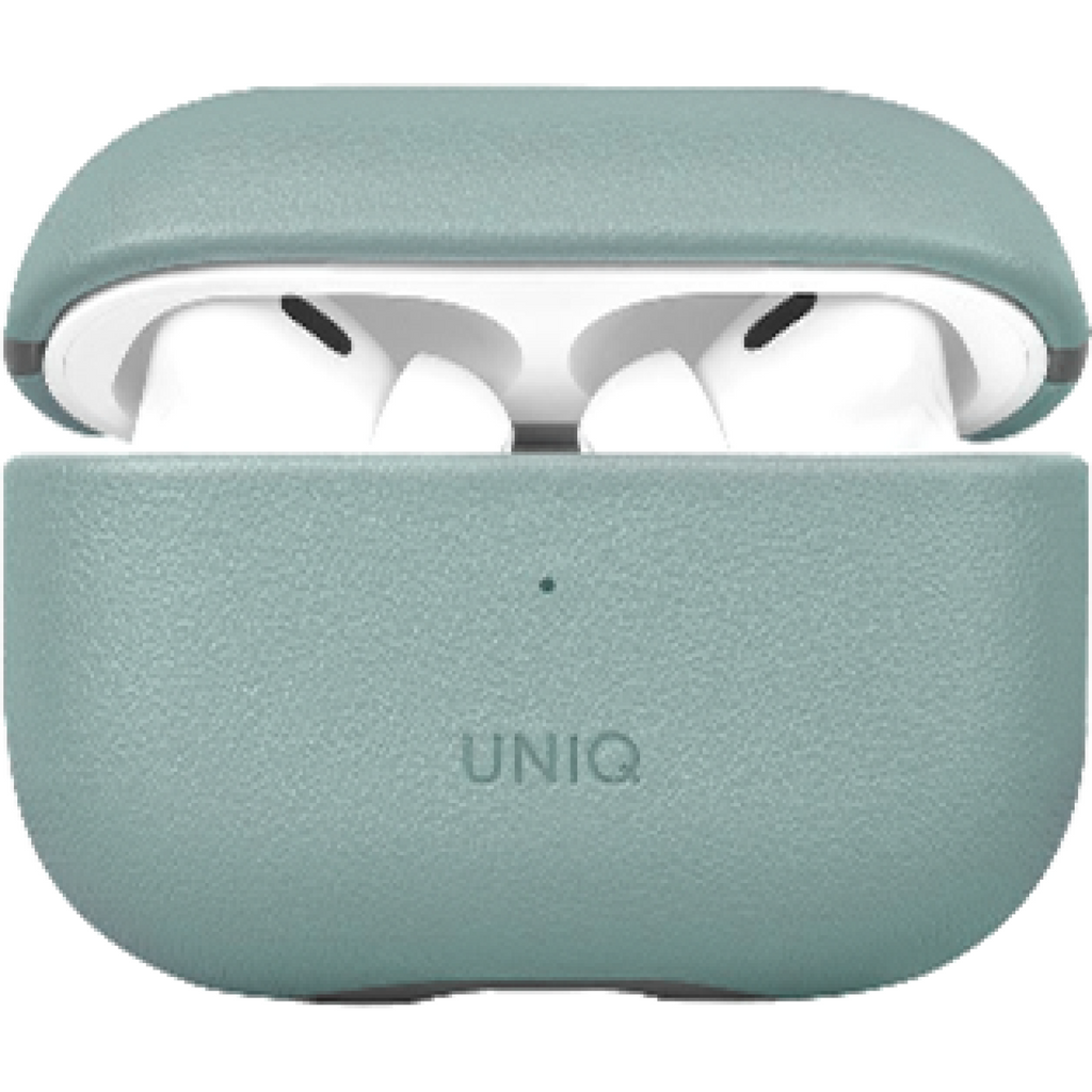 Θήκη AirPods Pro 2nd Gen Uniq Lyden Duo Series Premium Σκληρή από Vegan Δέρμα με Λουράκι Χειρός - Washed Blue / Black (UNIQ-A