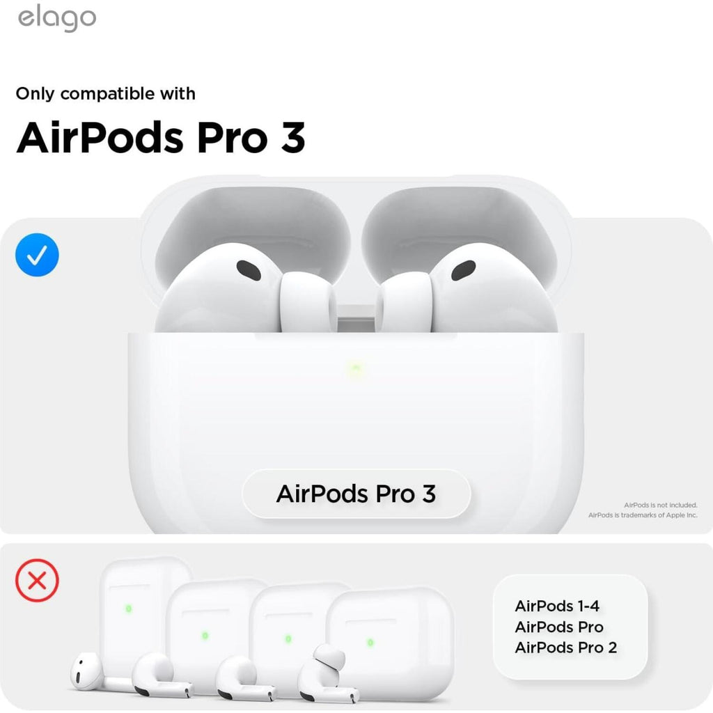 Θήκη AirPods Pro 3rd Gen Elago Cassette Tape Hang Case Σιλικόνης - Classic White (EAPP3TAPE-HANG-CWHRD)