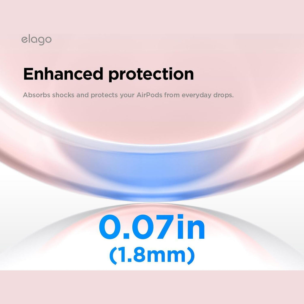 Θήκη AirPods Pro 3rd Gen Elago Clear Strap Case Διάφανη Σιλικόνης με Λουράκι Χειρός - Lovely Pink (EAPP3CL-STRAP-LPK)