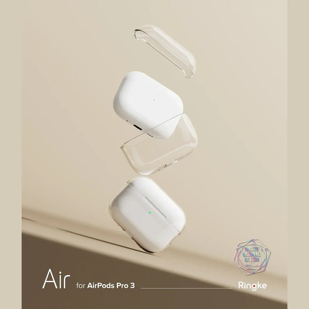 Θήκη AirPods Pro 3rd Gen Ringke Air Σιλικόνης - Clear (8800293859345)