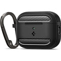 Θήκη AirPods Pro 3rd Gen Spigen Rugged Armor Ανθεκτική Σιλικόνης - Matte Black (ACS09822)