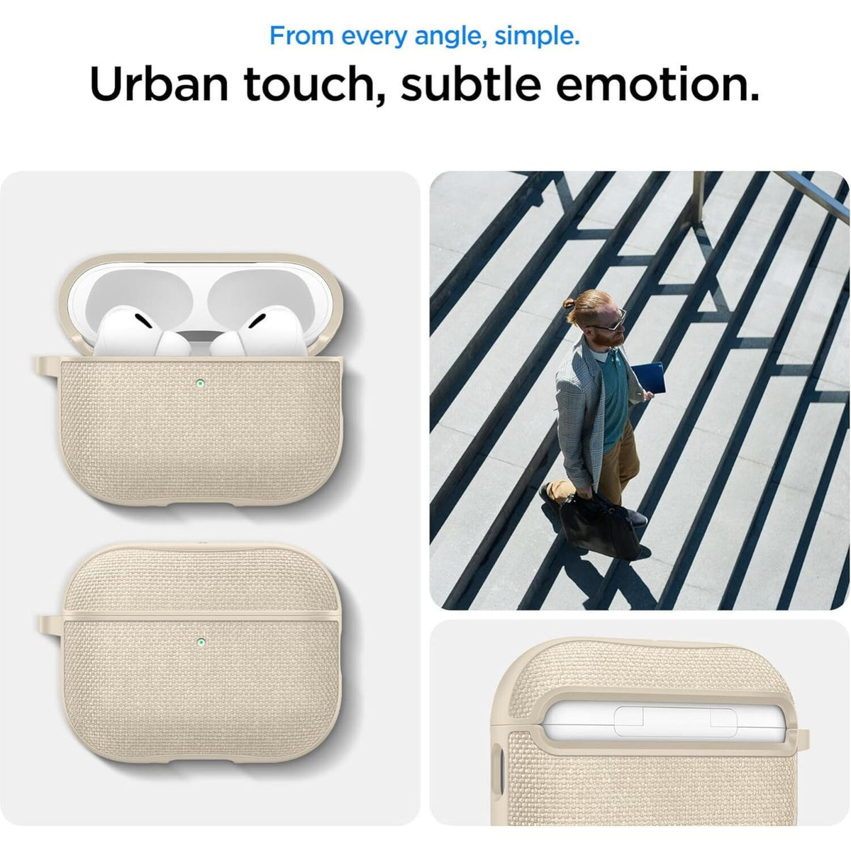 Θήκη AirPods Pro 3rd Gen Spigen Urban Fit Σκληρή - Dune Beige (ACS10020)