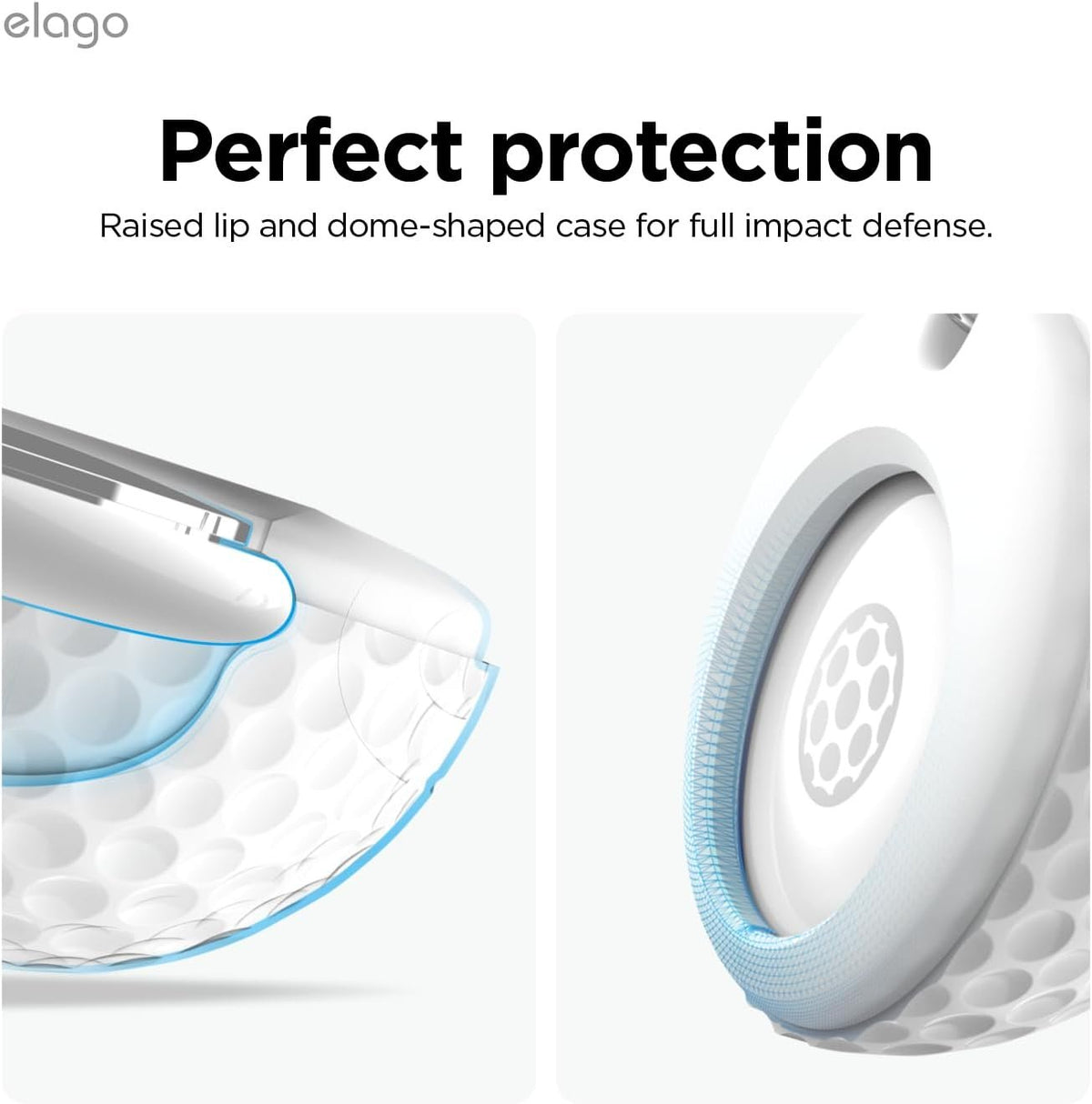 Θήκη AirTag 2 / 1 Elago Ball Series Golf Case Premium Σιλικόνης με Μπρελόκ - Golf (EAT2-BALL-GOLF)