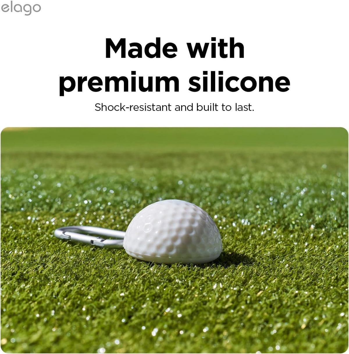 Θήκη AirTag 2 / 1 Elago Ball Series Golf Case Premium Σιλικόνης με Μπρελόκ - Golf (EAT2-BALL-GOLF)