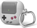 Θήκη Apple AirPods 5 / 4 - Elago AirPods Retro AW5 Hang Case Ρετρό Σιλικόνης - Light Grey (EAP4AW5-HANG-LGY)