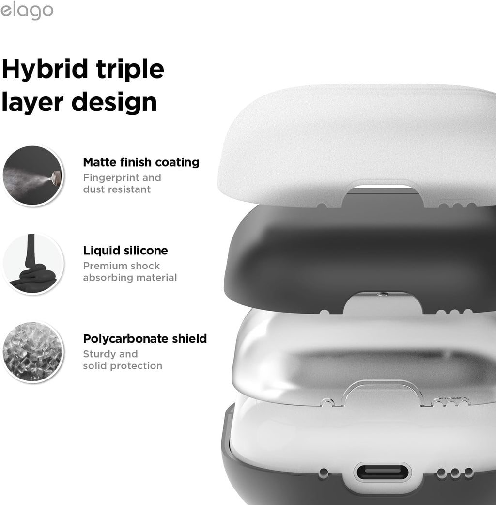 Θήκη Apple AirPods 5 / 4 - Elago Liquid Hybrid Hang Case Σκληρή - Black (EAP4RH-HANG-BK)