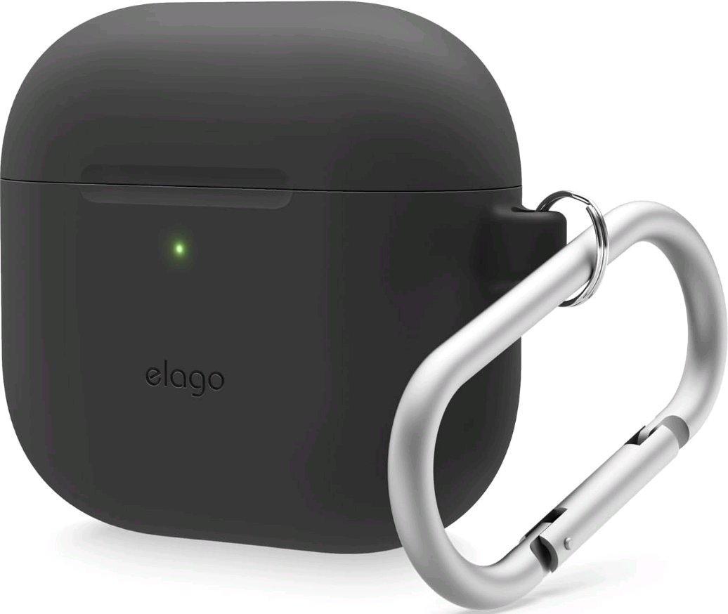 Θήκη Apple AirPods 4th Gen - Elago Silicone Hang Case Σιλικόνης - Black (EAP4SC-HANG-BK)