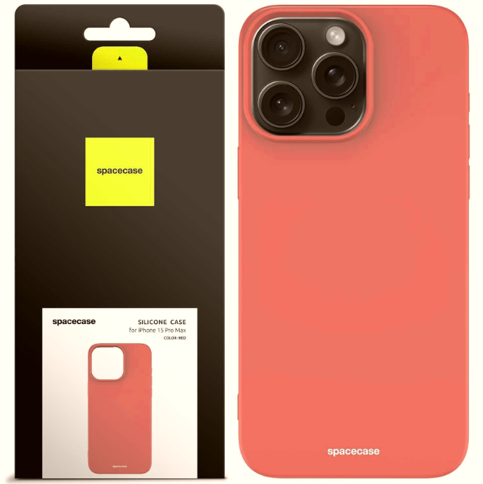 Θήκη Apple iPhone 15 Pro Max Spacecase Silicone Case Σιλικόνης - Red (5905719103729)