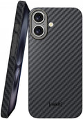 Θήκη Apple iPhone 16 - Nekit Fiber Σκληρή με MagSafe Aramid Fiber - 1mm - 1500D Kevlar - Black (8719246451881)