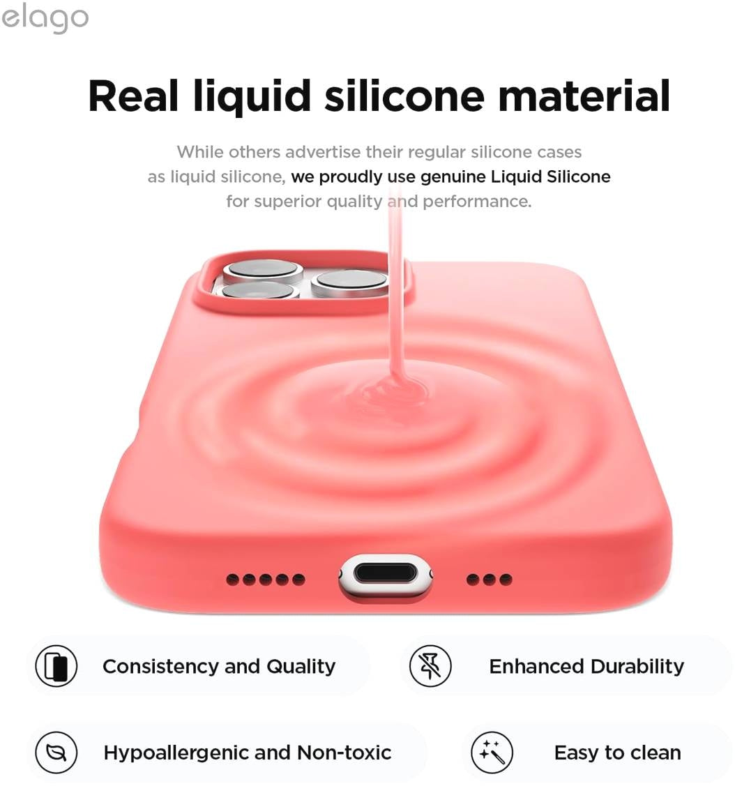 Θήκη Apple iPhone 16 Pro - Elago Magnetic Silicone Case Premium Σιλικόνης με MagSafe - Pink (ES16MSSC63PRO-PK)