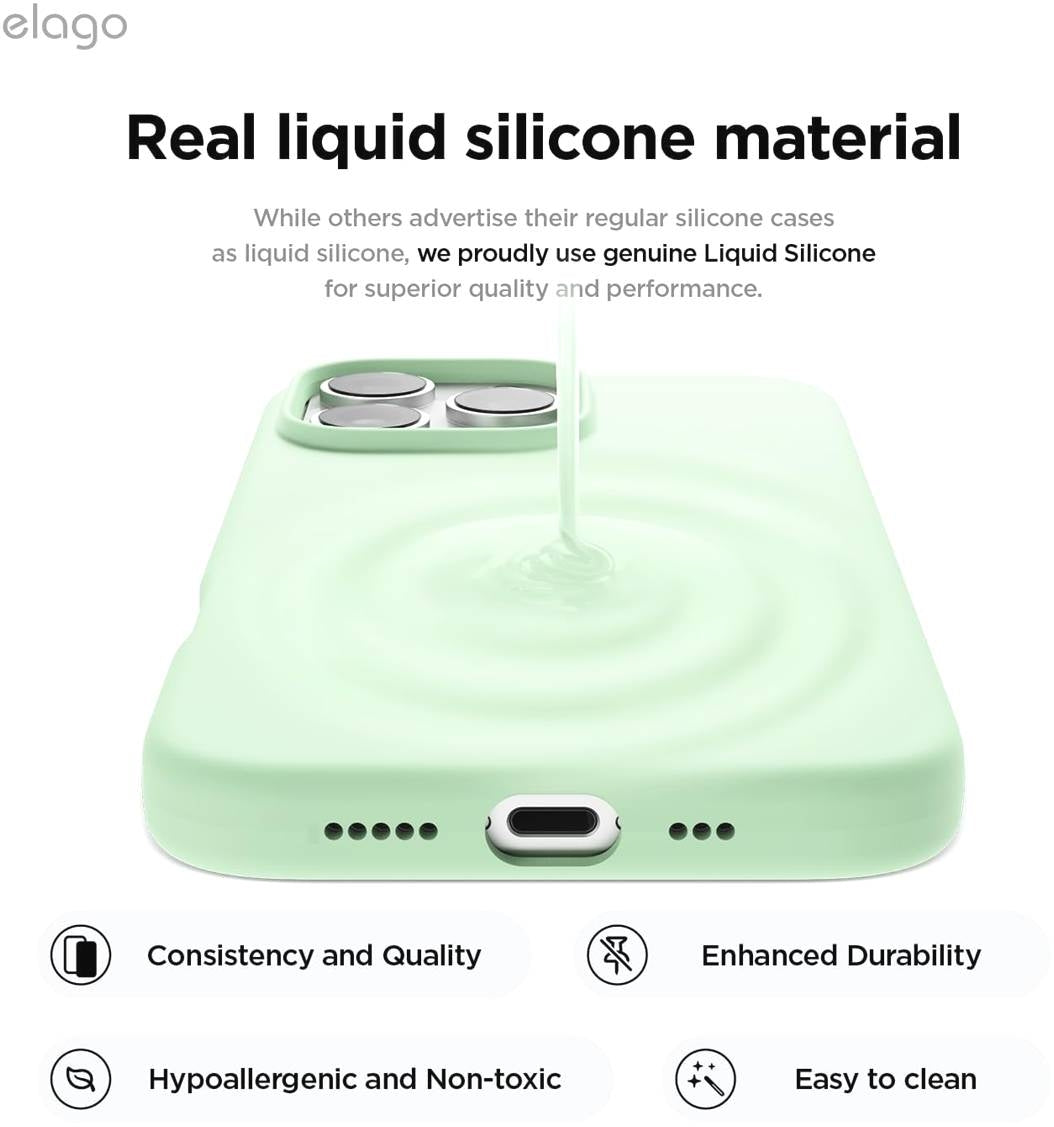 Θήκη Apple iPhone 16 Pro - Elago Magnetic Silicone Case Premium Σιλικόνης με MagSafe - Soft Mint (ES16MSSC63PRO-SMT)