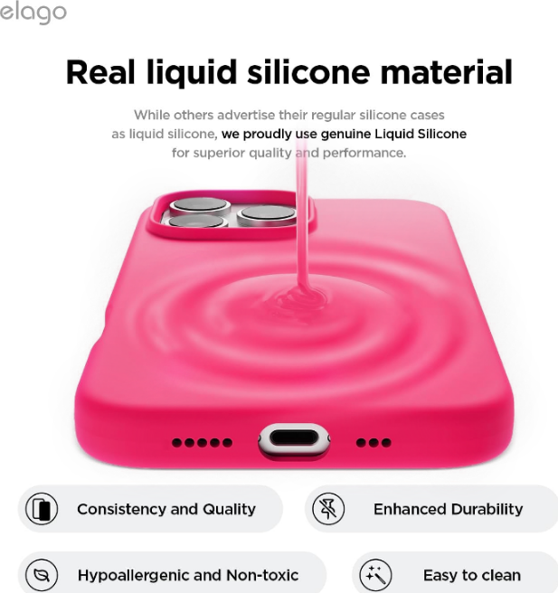Θήκη Apple iPhone 16 Pro - Elago Silicone Case Premium Σιλικόνης - Ice Red (ES16SC63PRO-IRED)