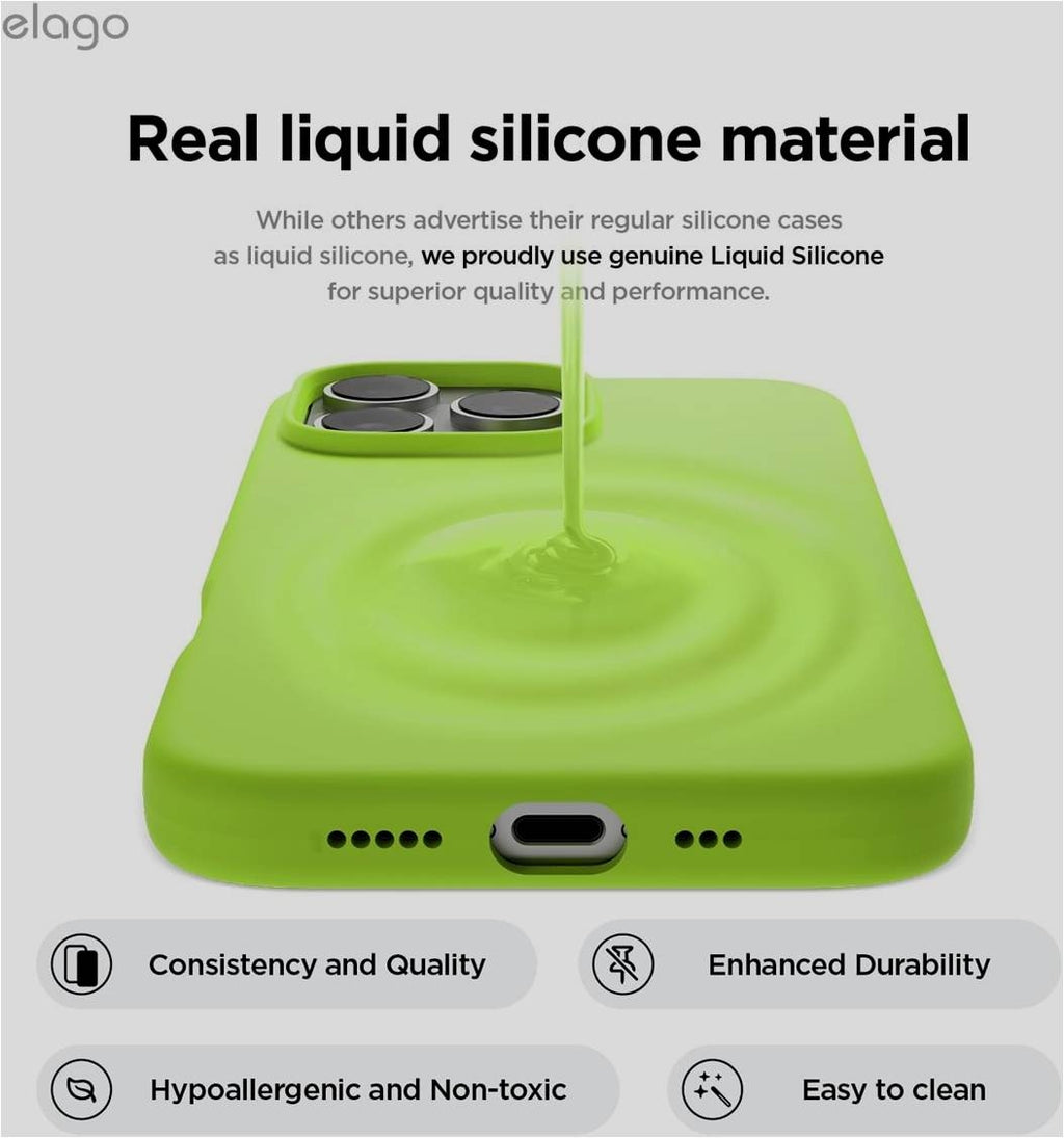Θήκη Apple iPhone 16 Pro - Elago Silicone Case Premium Σιλικόνης - Lime Green (ES16SC63PRO-LIGR)