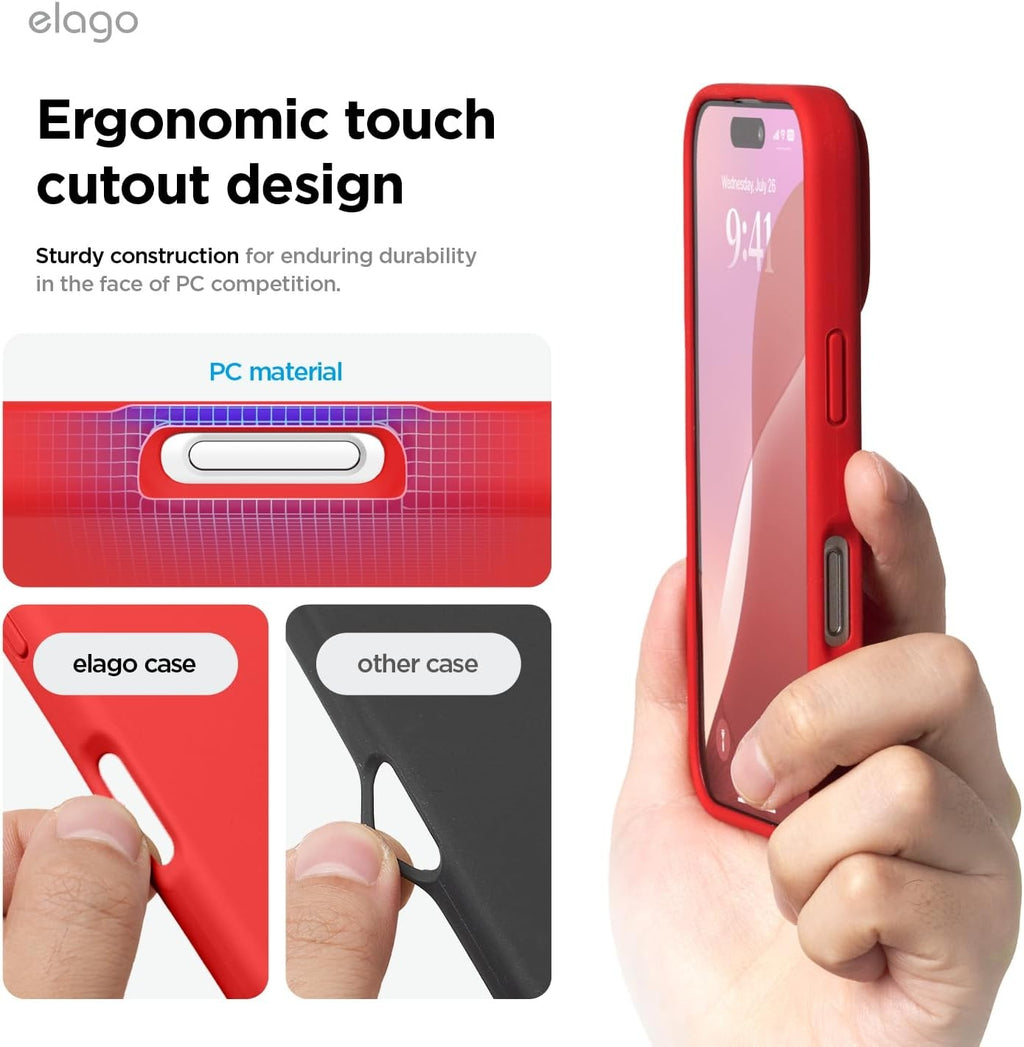 Θήκη Apple iPhone 16 Pro - Elago Silicone Case Premium Σιλικόνης - Red (ES16SC63PRO-RD)