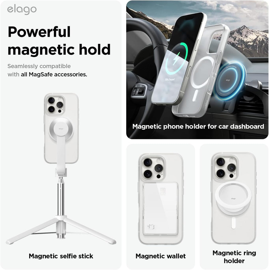 Θήκη Apple iPhone 16 Pro Max - Elago Magnetic Hybrid Ημιδιάφανη Σκληρή με MagSafe - Soft Feeling Clear (ES16MSHB69PRO-SFTR)