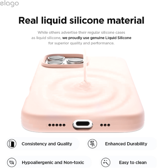 Θήκη Apple iPhone 16 Pro Max - Elago Magnetic Silicone Case Premium Σιλικόνης με MagSafe - Lovely Pink (ES16MSSC69PRO-LPK)