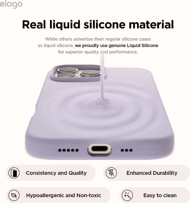 Θήκη Apple iPhone 16 Pro Max - Elago Magnetic Silicone Case Premium Σιλικόνης με MagSafe - Purple (ES16MSSC69PRO-PU)