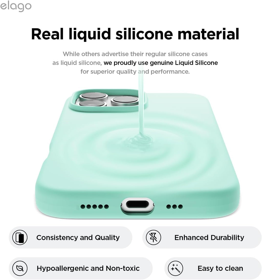 Θήκη Apple iPhone 16 Pro Max - Elago Silicone Case Premium Σιλικόνης - Aqua Sky (ES16SC69PRO-ASKY)