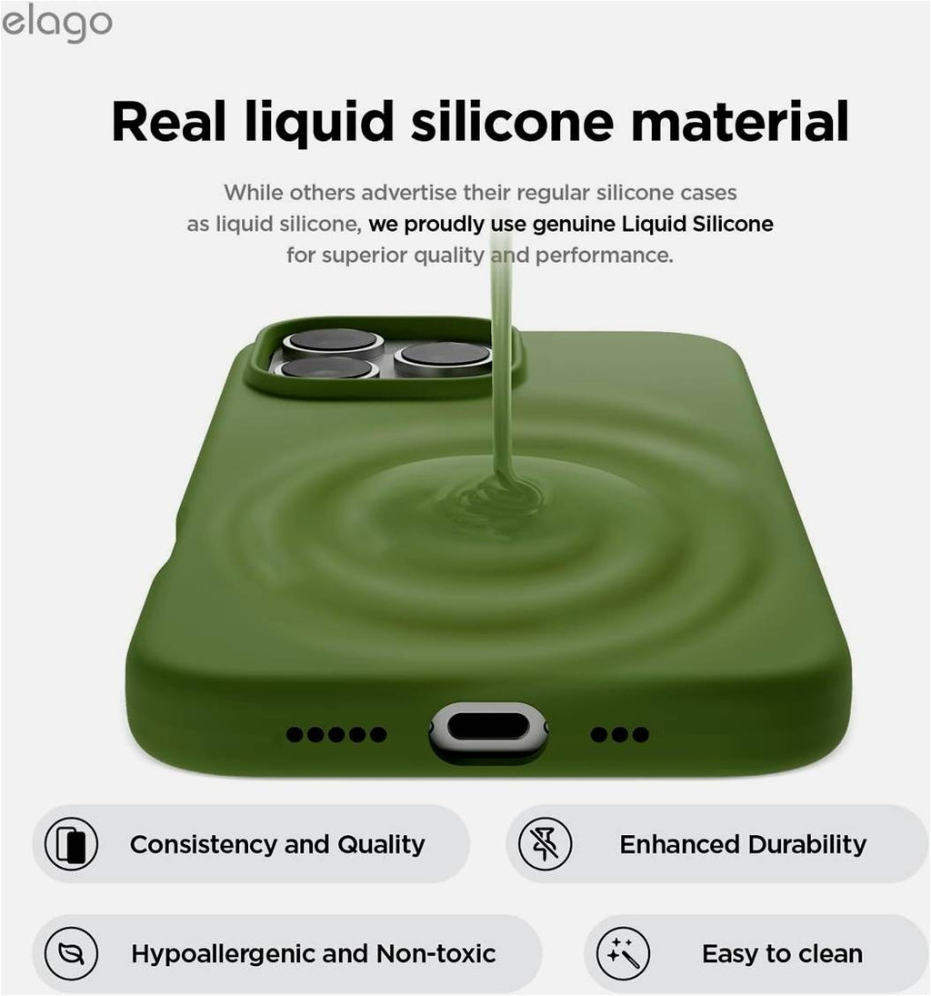 Θήκη Apple iPhone 16 Pro Max - Elago Silicone Case Premium Σιλικόνης - Cedar Green (ES16SC69PRO-CGR)