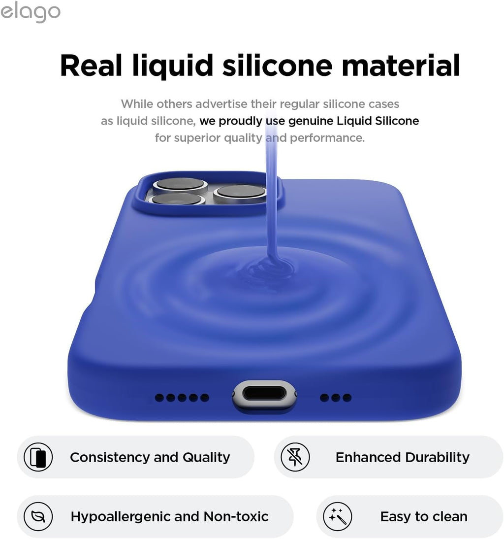 Θήκη Apple iPhone 16 Pro Max - Elago Silicone Case Premium Σιλικόνης - Cobalt Blue (ES16SC69PRO-CBL)