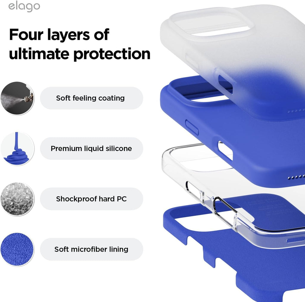 Θήκη Apple iPhone 16 Pro Max - Elago Silicone Case Premium Σιλικόνης - Cobalt Blue (ES16SC69PRO-CBL)