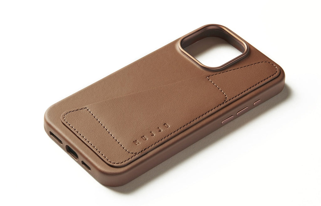 Θήκη Apple iPhone 16 Pro Max - MUJJO Full Leather Wallet Case Δερμάτινη Πορτοφόλι με MagSafe - Tan (MUJJO-CL-056-TN)