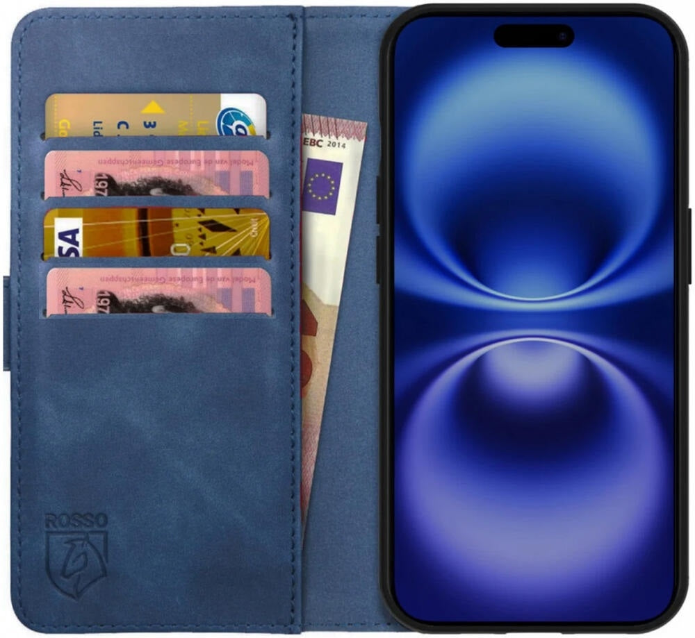 Θήκη Apple iPhone 16 Pro Max - Rosso Element PU Πορτοφόλι - Blue (8719246453946)
