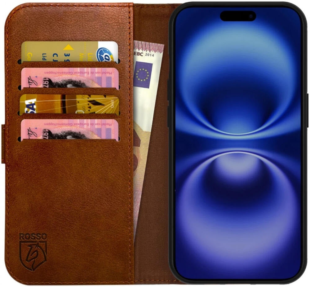 Θήκη Apple iPhone 16 Pro Max - Rosso Element PU Πορτοφόλι - Brown (8719246453922)