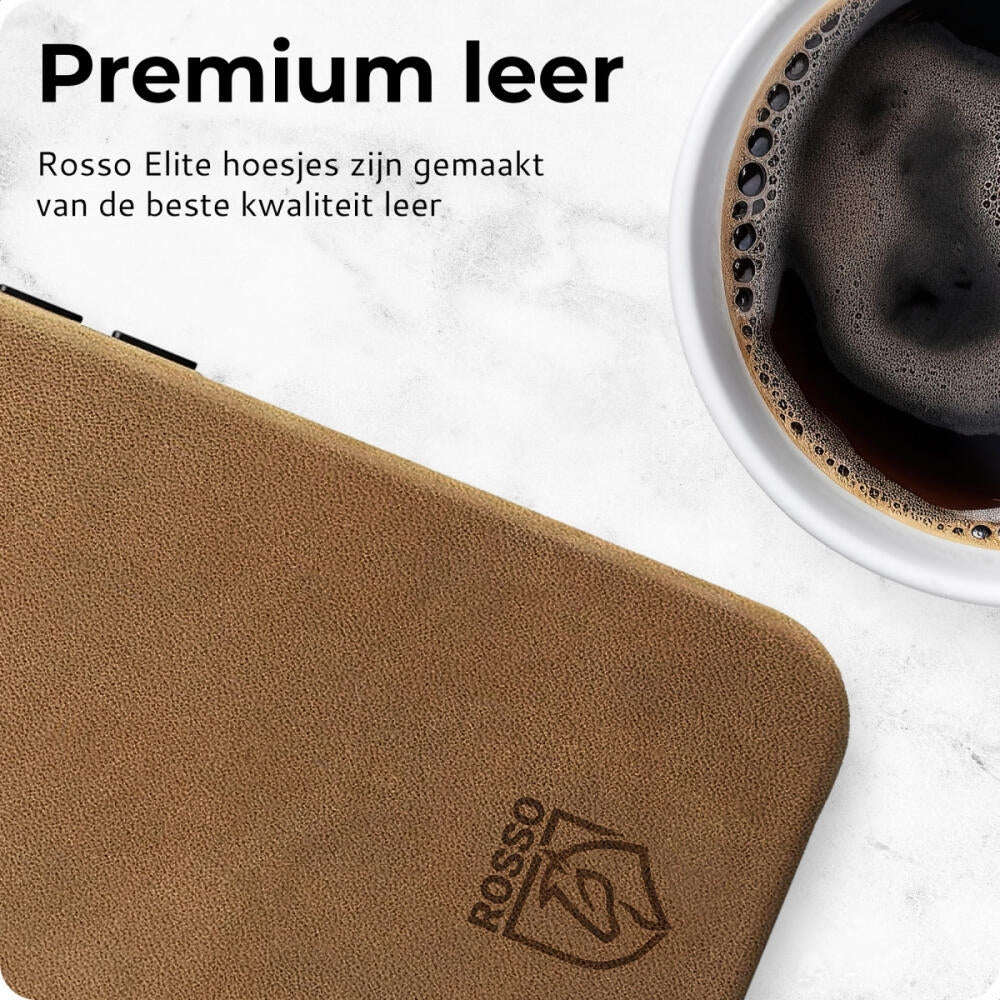 Θήκη Apple iPhone 16 Pro Max - Rosso Elite Back Cover Δερμάτινη με MagSafe - Light Brown (8719246454240)