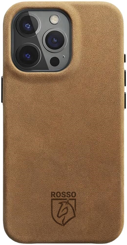 Θήκη Apple iPhone 16 Pro Max - Rosso Elite Back Cover Δερμάτινη με MagSafe - Light Brown (8719246454240)