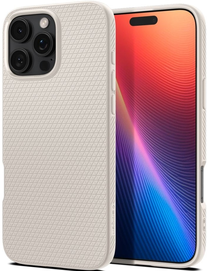 Θήκη Apple iPhone 16 Pro Max - Spigen Liquid Air Σιλικόνης - Natural Titanium (ACS07991)