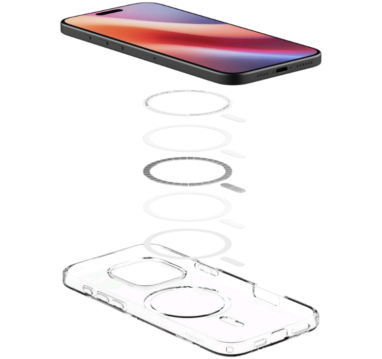 Θήκη Apple iPhone 16 Pro Max - Spigen Liquid Crystal MagFit Σιλικόνης με MagSafe - Crystal Clear (ACS08387)
