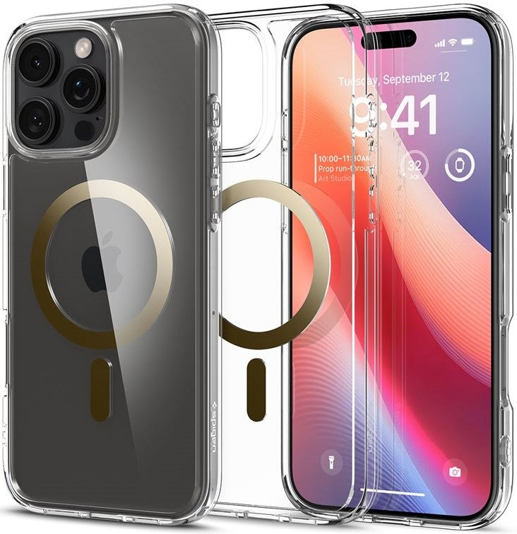 Θήκη Apple iPhone 16 Pro Max - Spigen Ultra Hybrid MagFit με MagSafe - Gold (ACS08001)