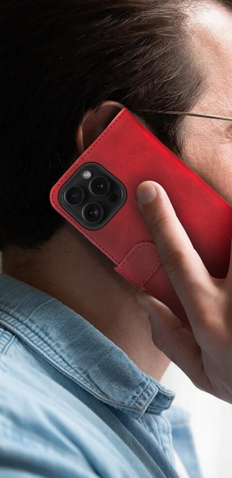 Θήκη Apple iPhone 16 Pro - Rosso Element PU Πορτοφόλι - Red (8719246453854)
