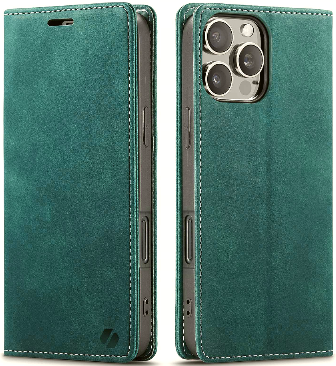 Θήκη Apple iPhone 16 Pro - Spacecase Wallet Πορτοφόλι - Green (5905719111410)