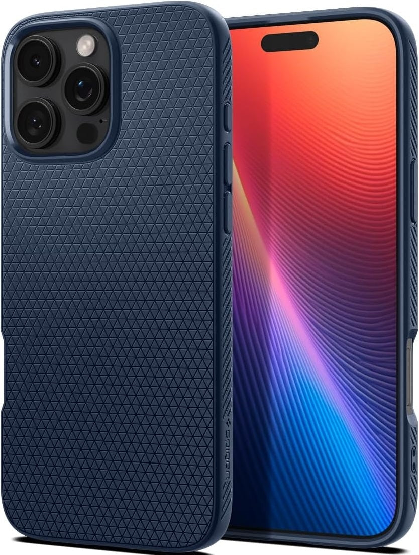 Θήκη Apple iPhone 16 Pro - Spigen Liquid Air Σιλικόνης - Navy Blue (ACS08118)