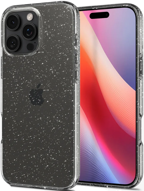 Θήκη Apple iPhone 16 Pro - Spigen Liquid Crystal Glitter Σιλικόνης - Crystal Quartz (ACS08113)