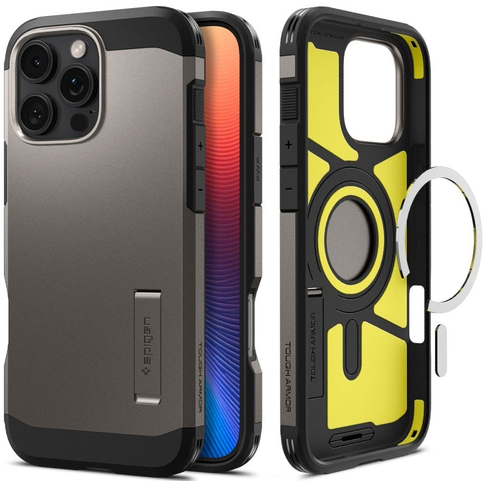 Θήκη Apple iPhone 16 Pro - Spigen Tough Armor AI MagFit Ανθεκτική με MagSafe - Gunmetal (ACS08145)
