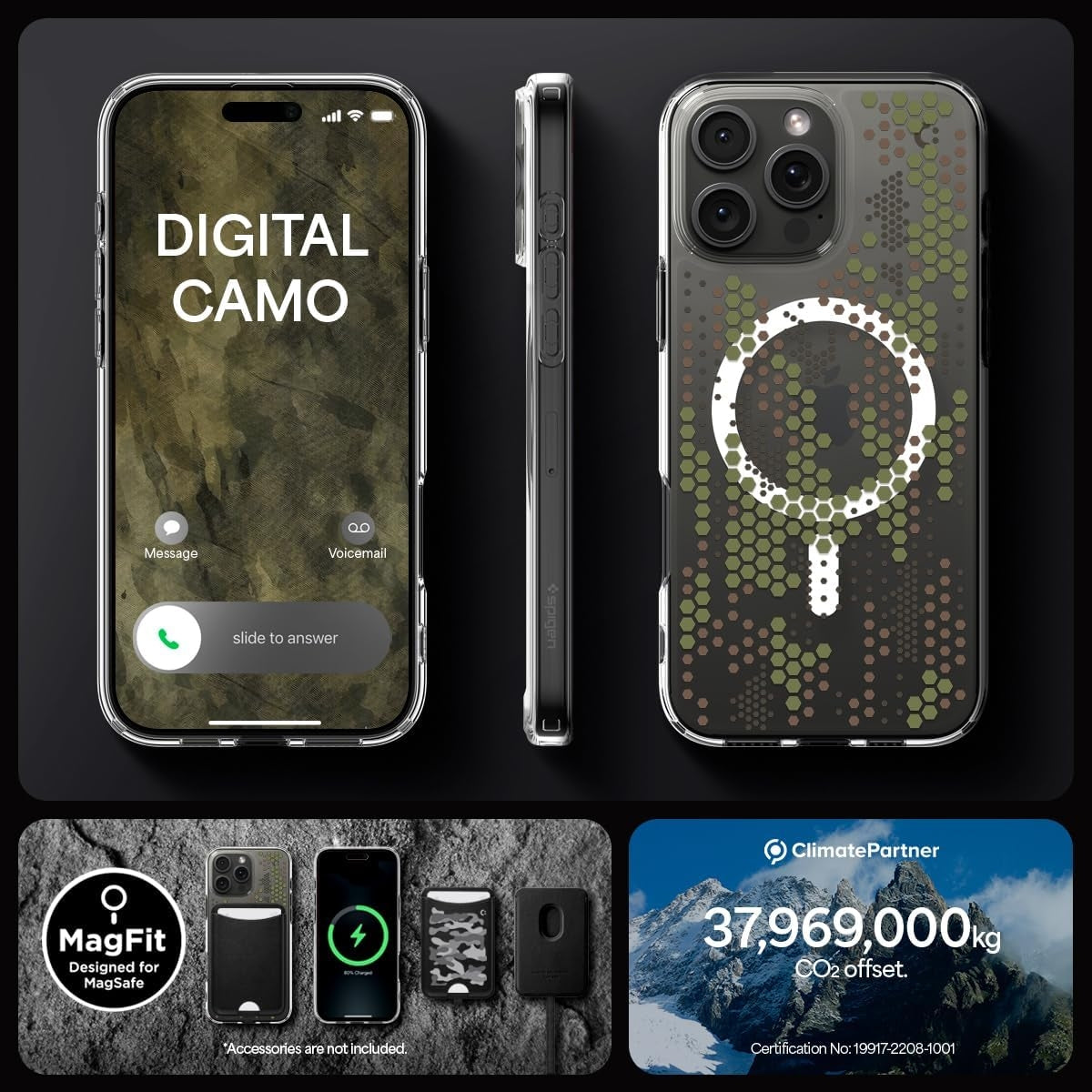 Θήκη Apple iPhone 16 Pro - Spigen Ultra Hybrid MagFit με MagSafe - Digital Camo (ACS08140)