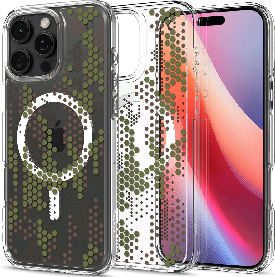 Θήκη Apple iPhone 16 Pro - Spigen Ultra Hybrid MagFit με MagSafe - Digital Camo (ACS08140)